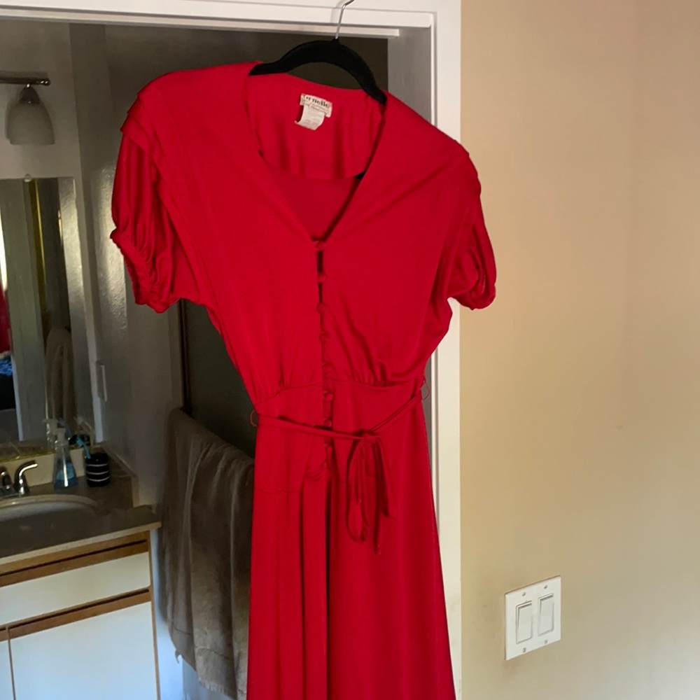 Cherry Red ‘70s Dress